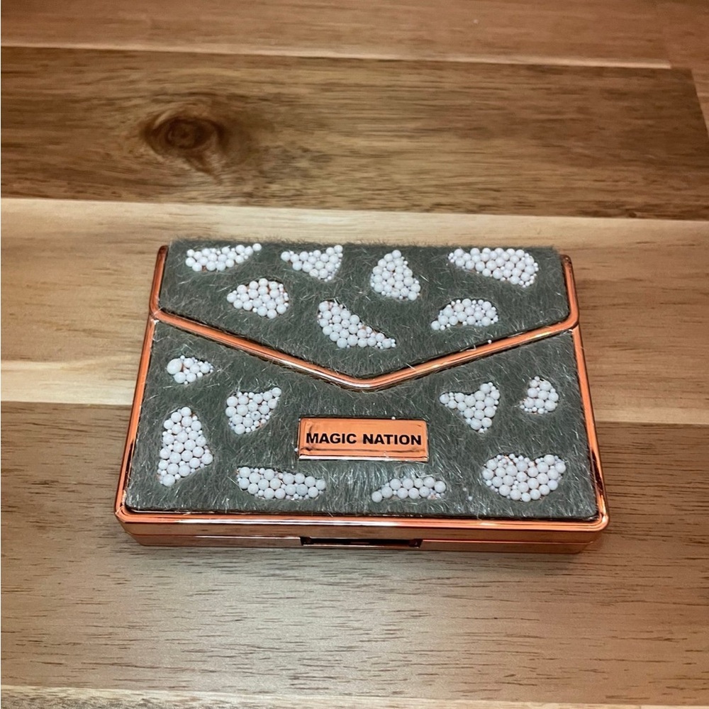 Gray and White Women's Clutch